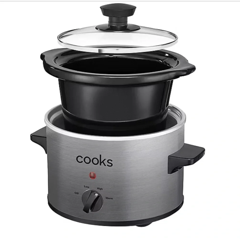 COOKS 1.5 Quart Slow Cooker in Stainless Steel